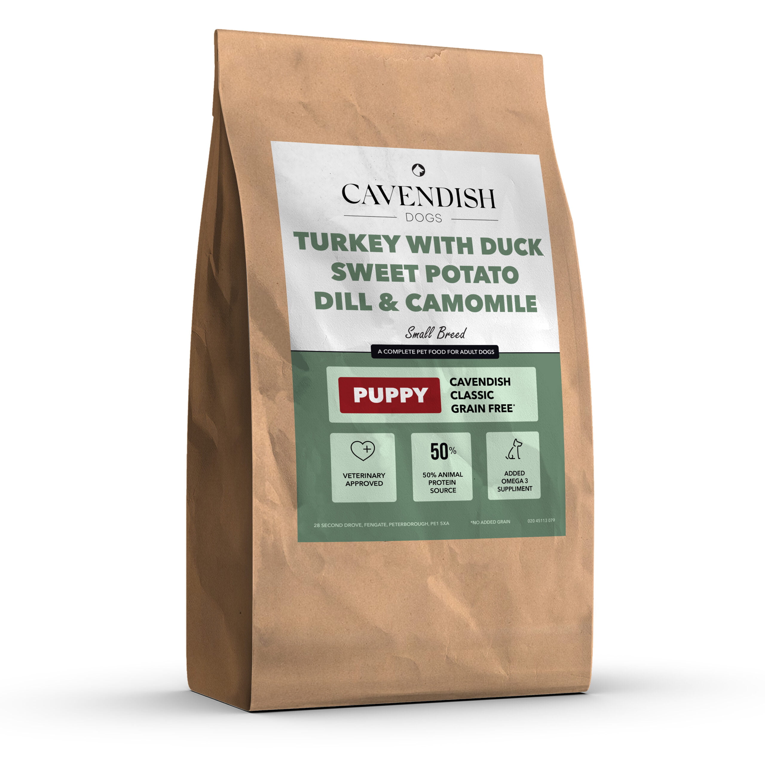 Puppy Small Breed: Turkey with Duck, Sweet Potato, Dill & Camomile
