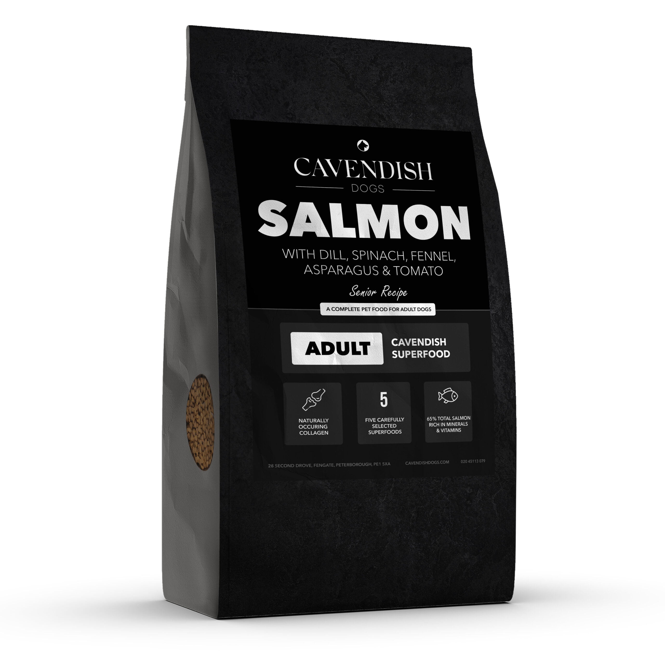 Senior: Scottish Salmon with Dill, Spinach, Fennel, Asparagus & Tomato